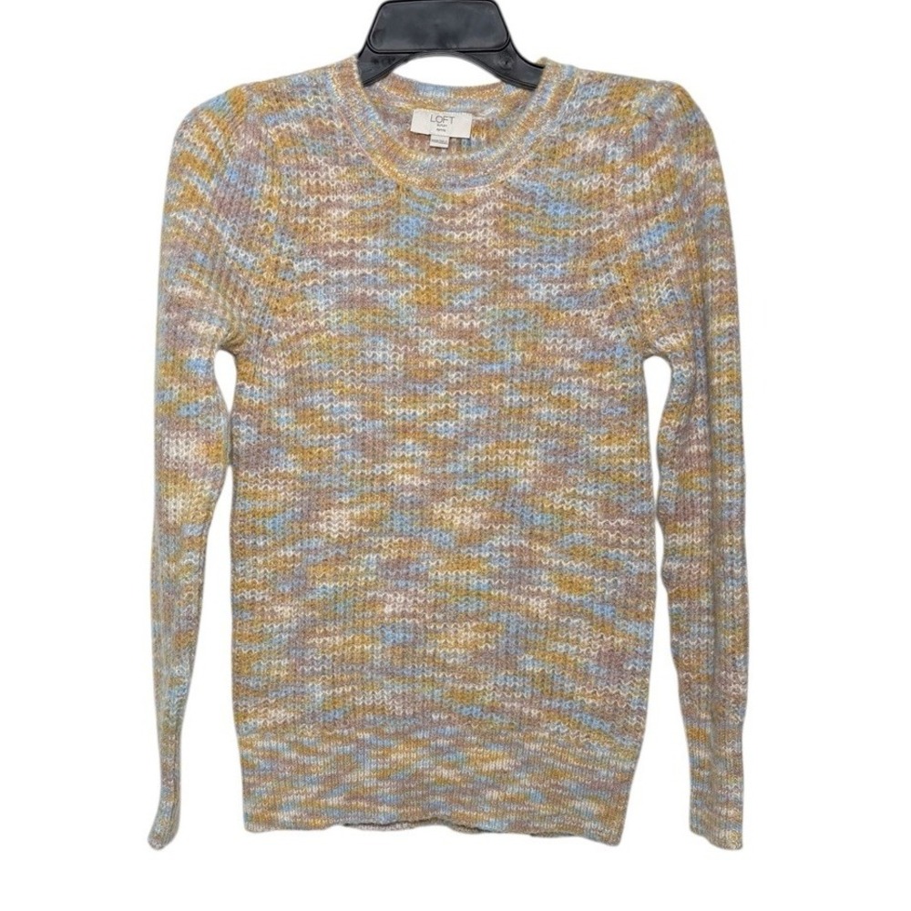 Loft Outlet Size XXS Petite Multicolor Pullover Chunky Sweater‎ Cozy Soft NEW